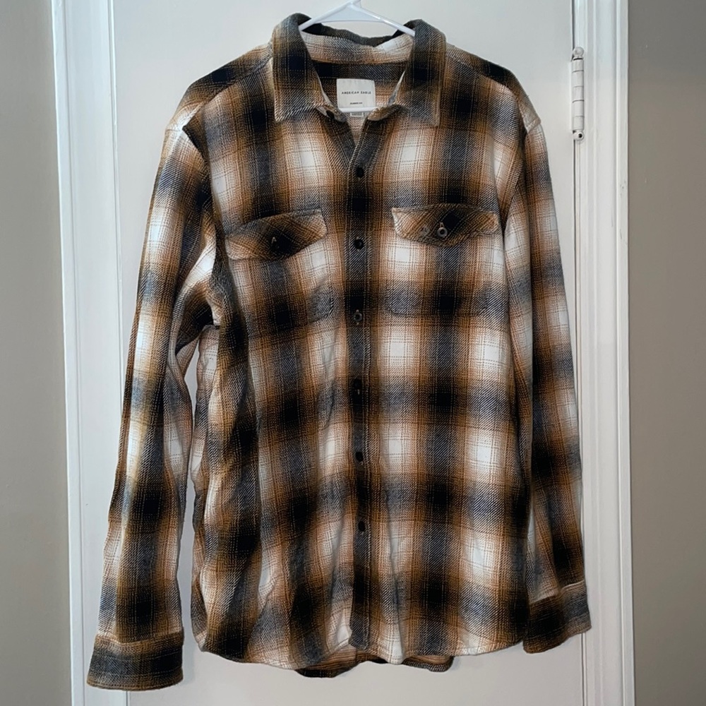 American eagle men’s plaid flannel shirt size XL- new with tags